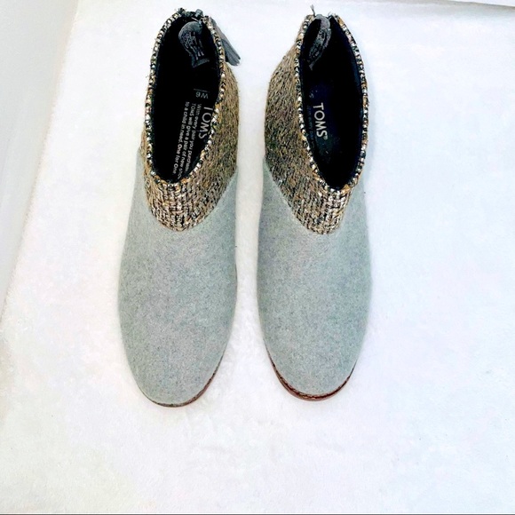 Toms Leila Gray Short Boots - Picture 3 of 9